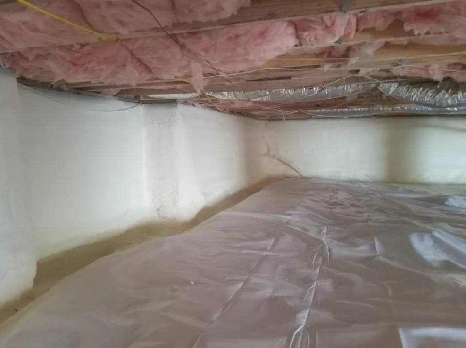 Crawl space encapsulation with closed-cell spray foam for Flat Roof Repair in Union City